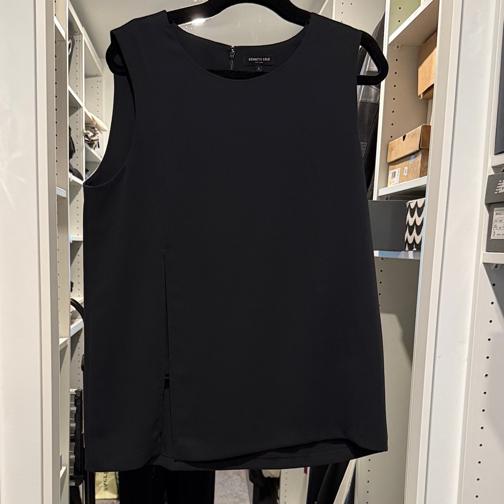 Eileen Fisher Black Sleeveless Blouse